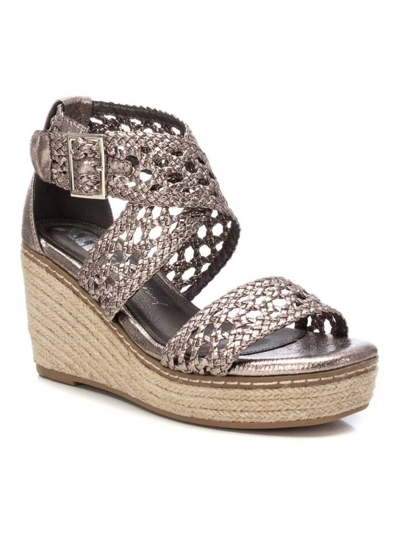 Sandales compensées femme Gris Gris - Kiabi