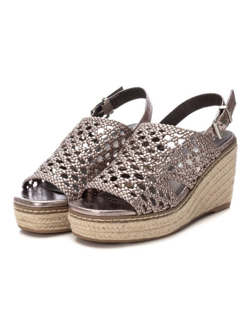 Sandales compensées femme Gris Gris - Kiabi