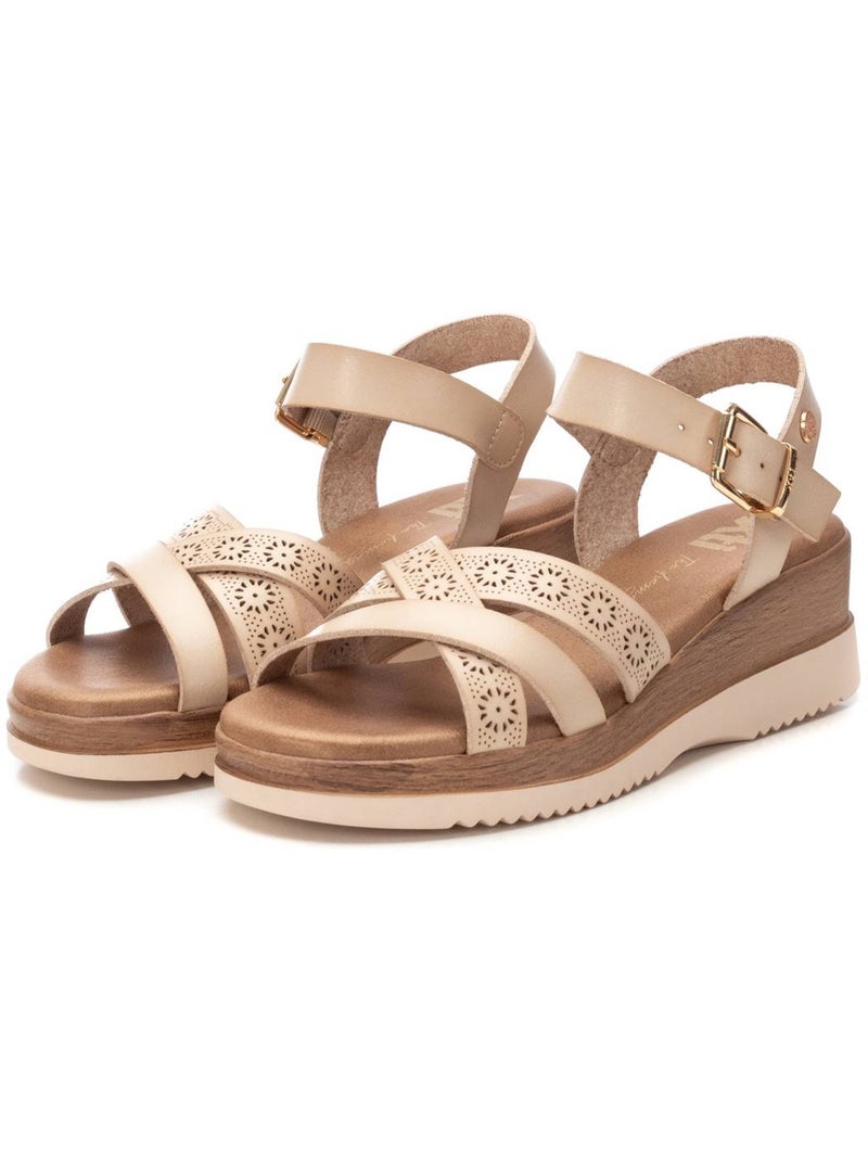 Sandales compensées femme Gris perle - Kiabi