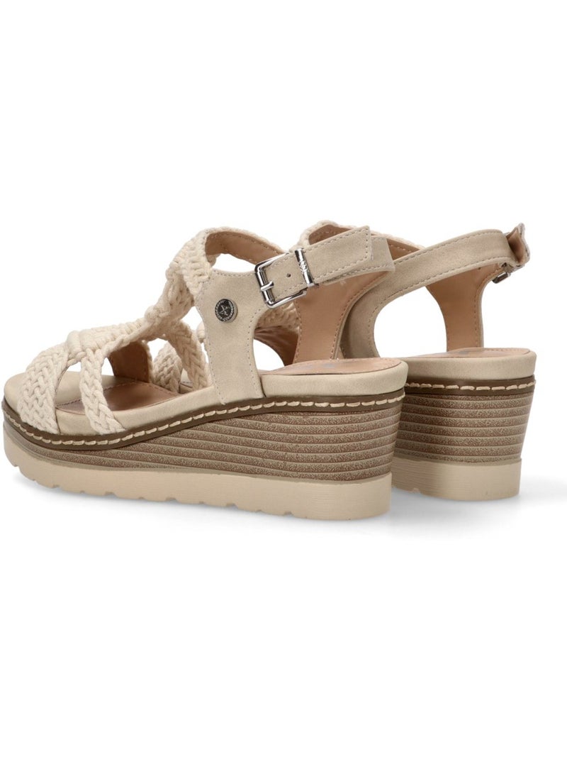 Sandales compensées femme Gris perle - Kiabi