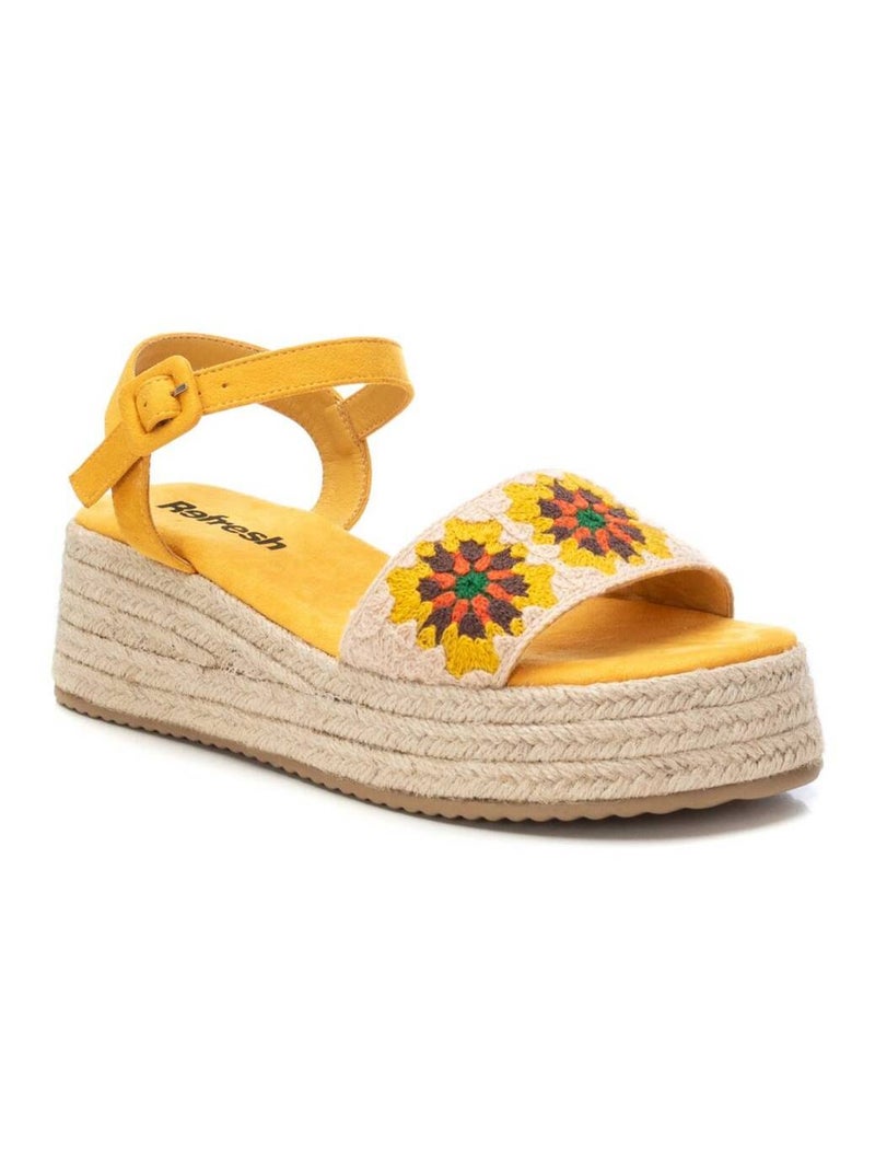 Sandales compensées femme Jaune - Kiabi