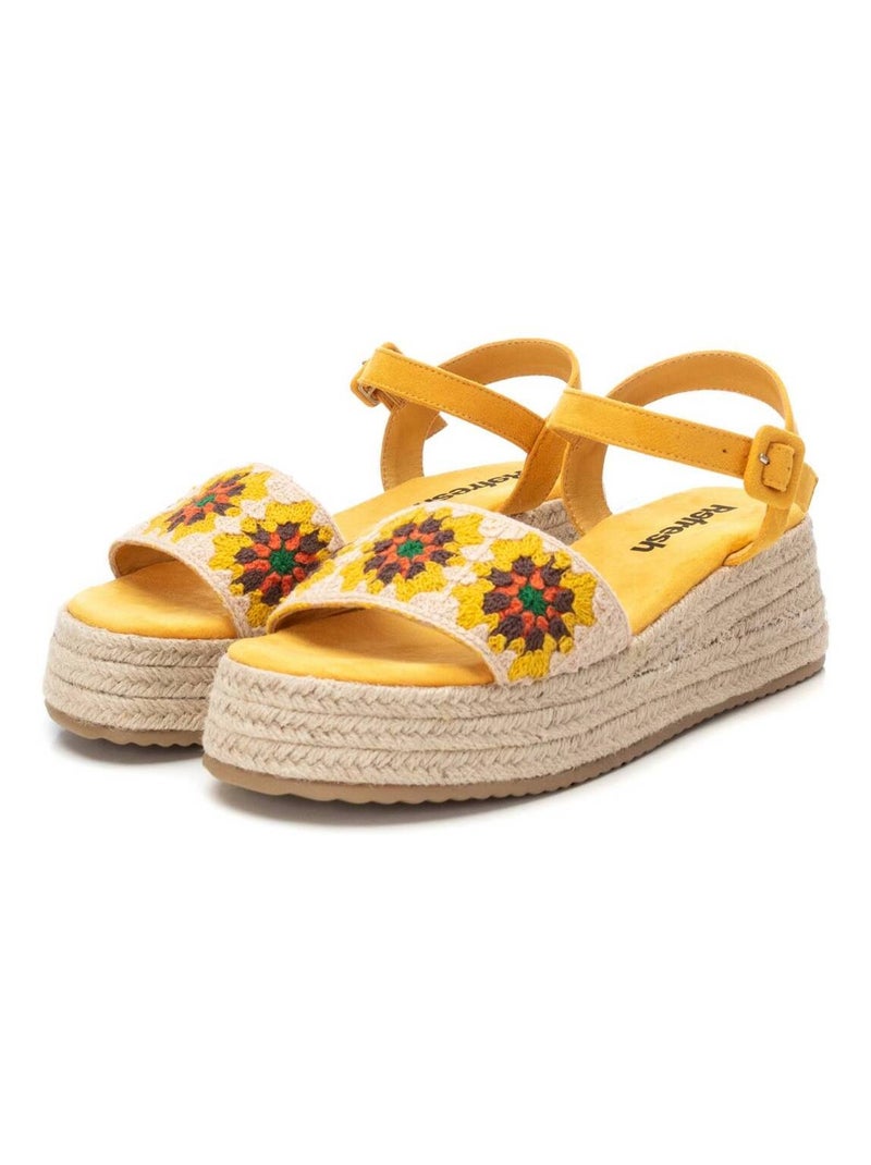 Sandales compensées femme Jaune - Kiabi