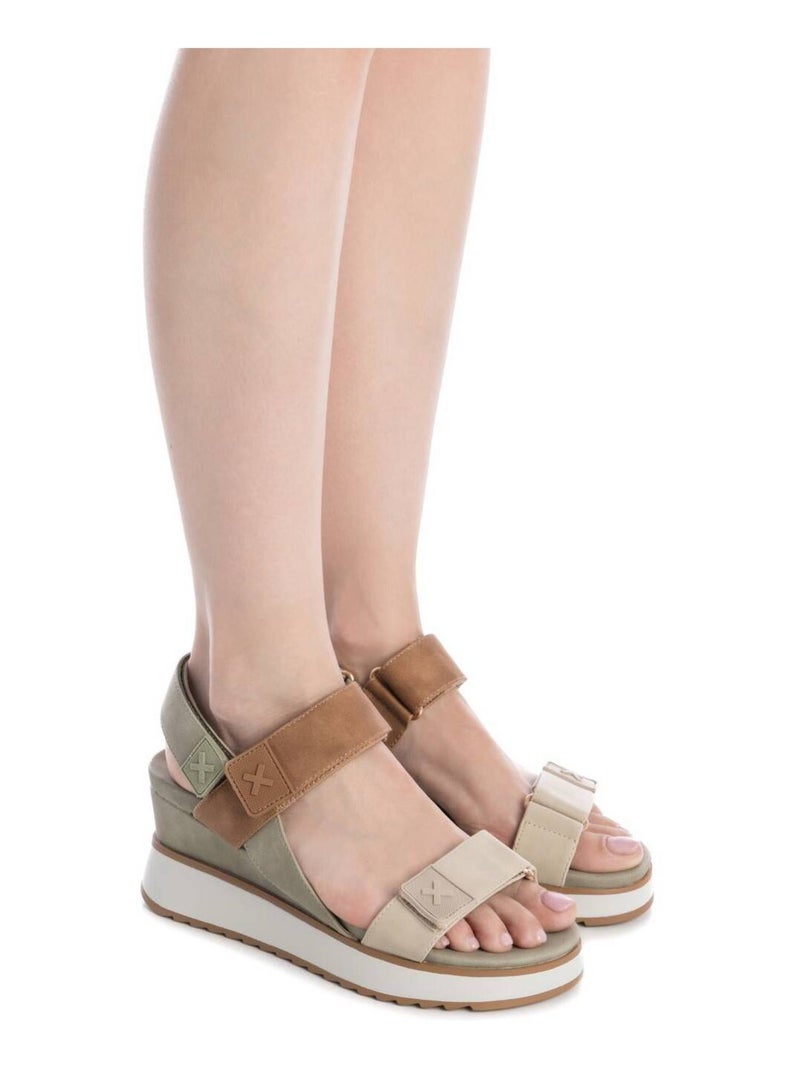 Sandales compensées femme Kaki - Kiabi