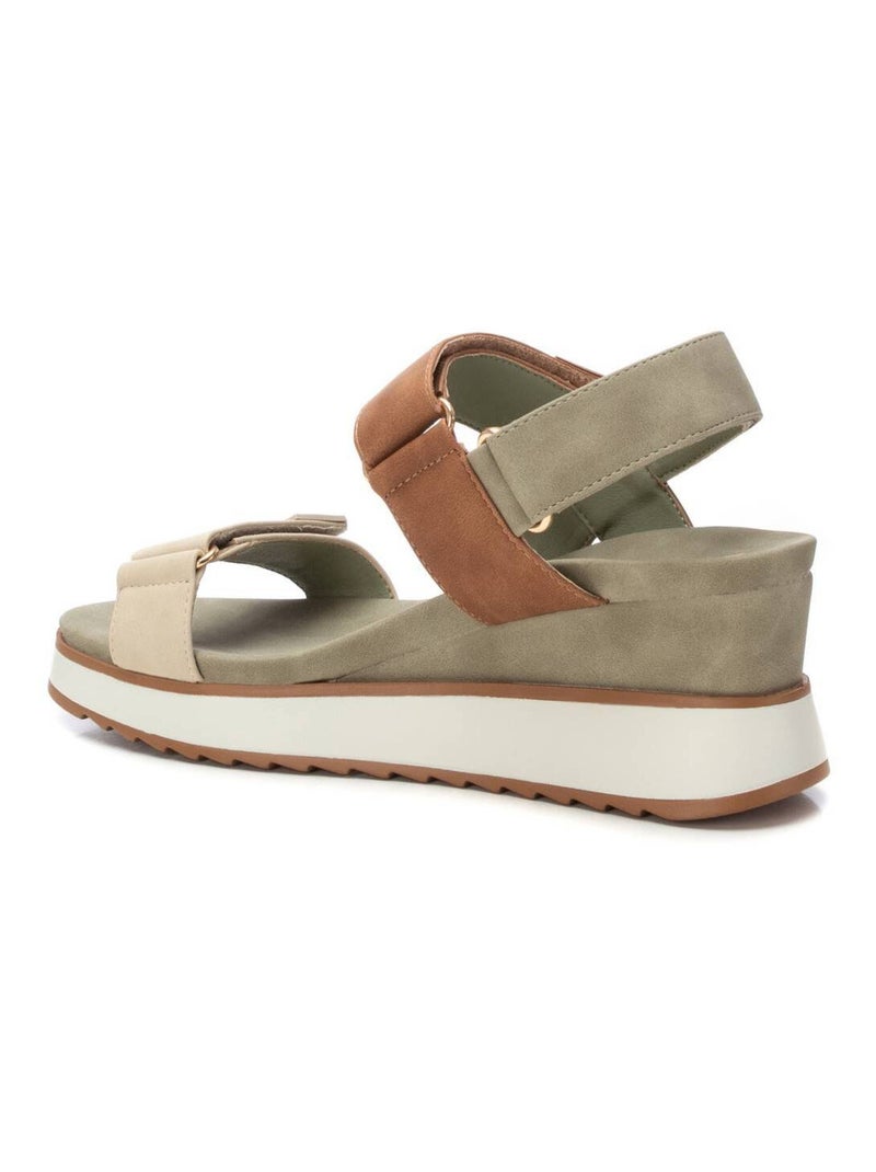 Sandales compensées femme Kaki - Kiabi
