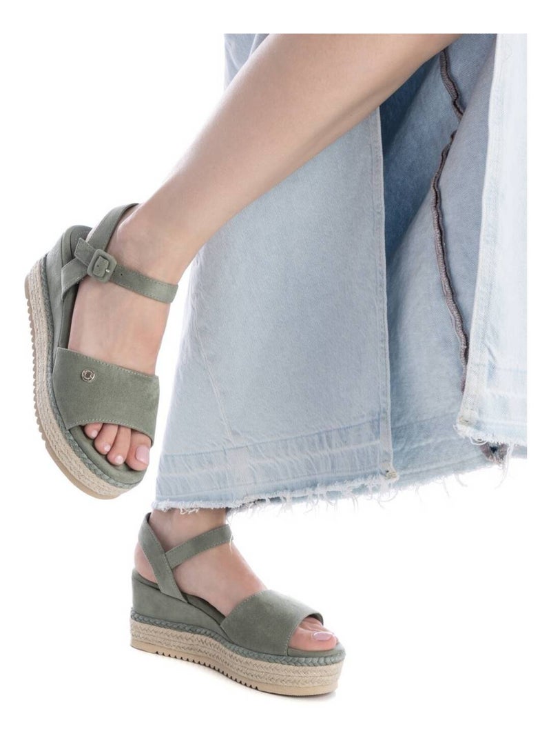 Sandales compensées femme Kaki - Kiabi