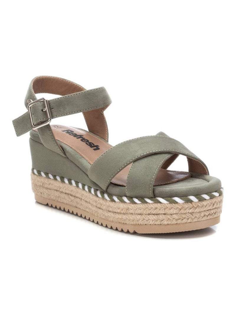 Sandales compensées femme Kaki - Kiabi
