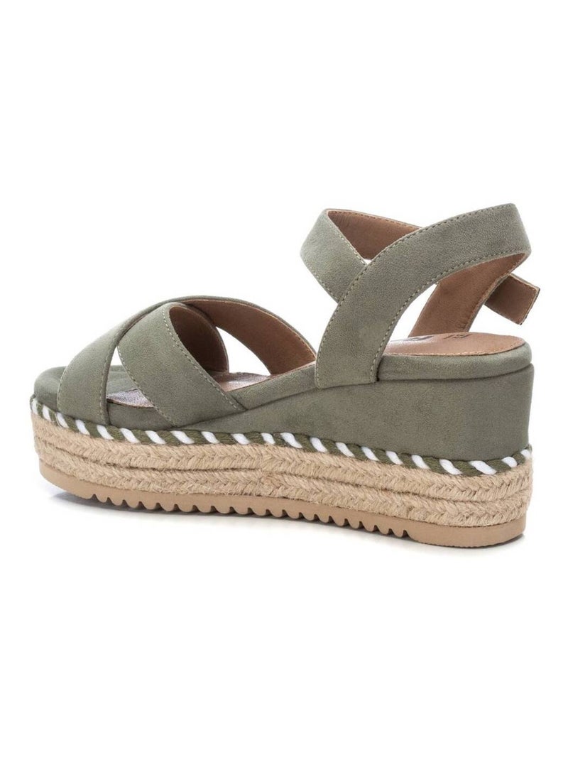 Sandales compensées femme Kaki - Kiabi