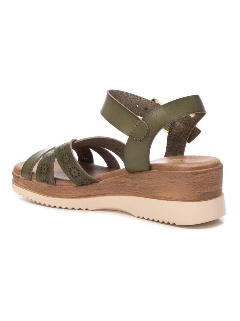 Sandales compensées femme Kaki - Kiabi