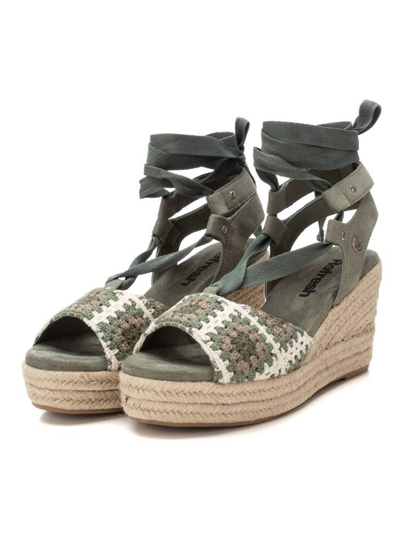 Sandales compensées femme Kaki - Kiabi