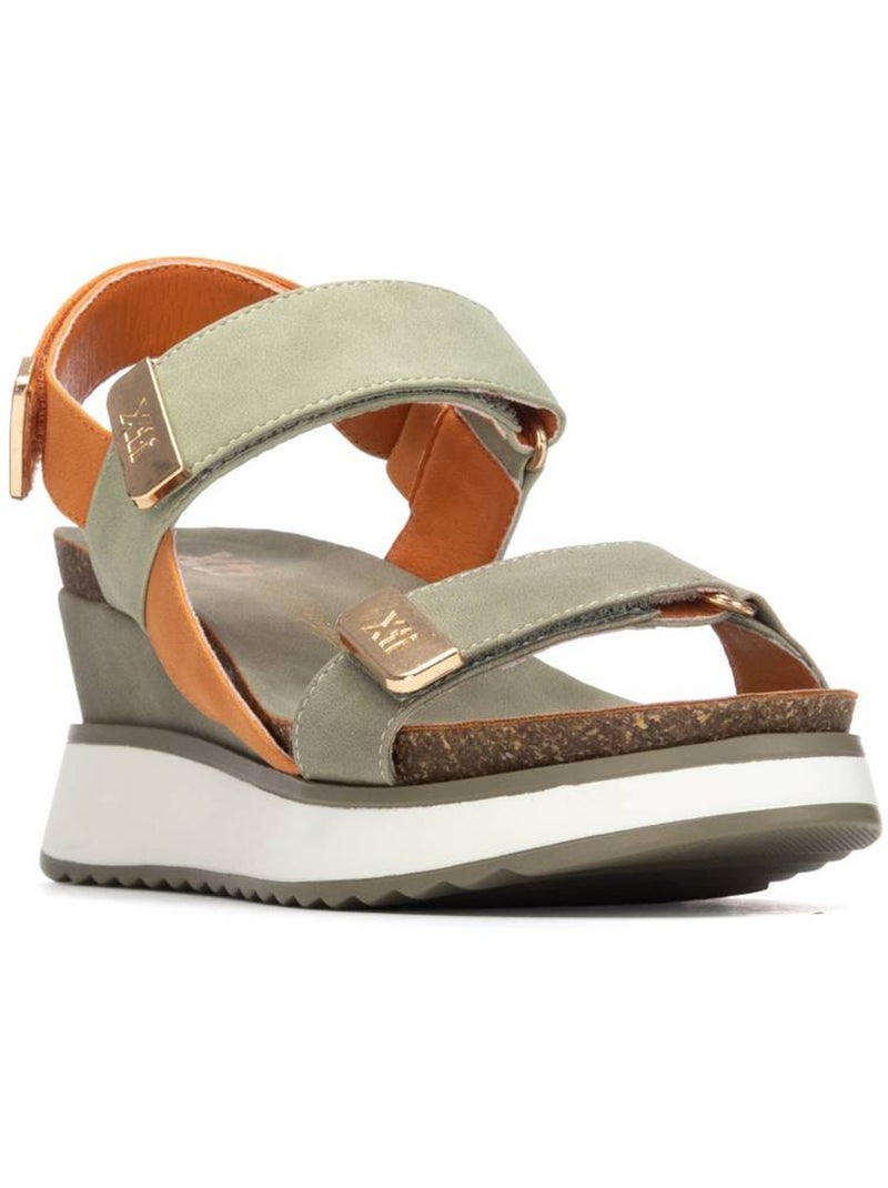 Sandales compensées femme Kaki - Kiabi
