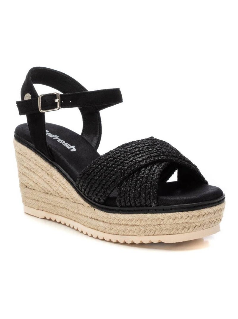 Sandales compensées femme Noir - Kiabi