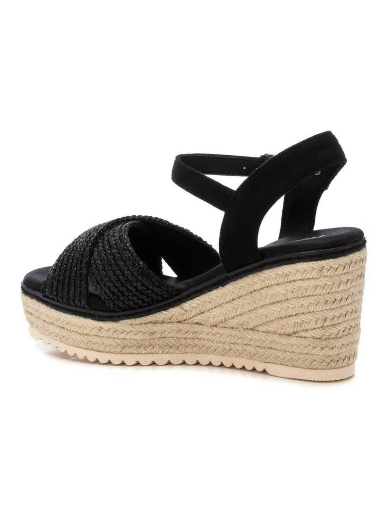 Sandales compensées femme Noir - Kiabi