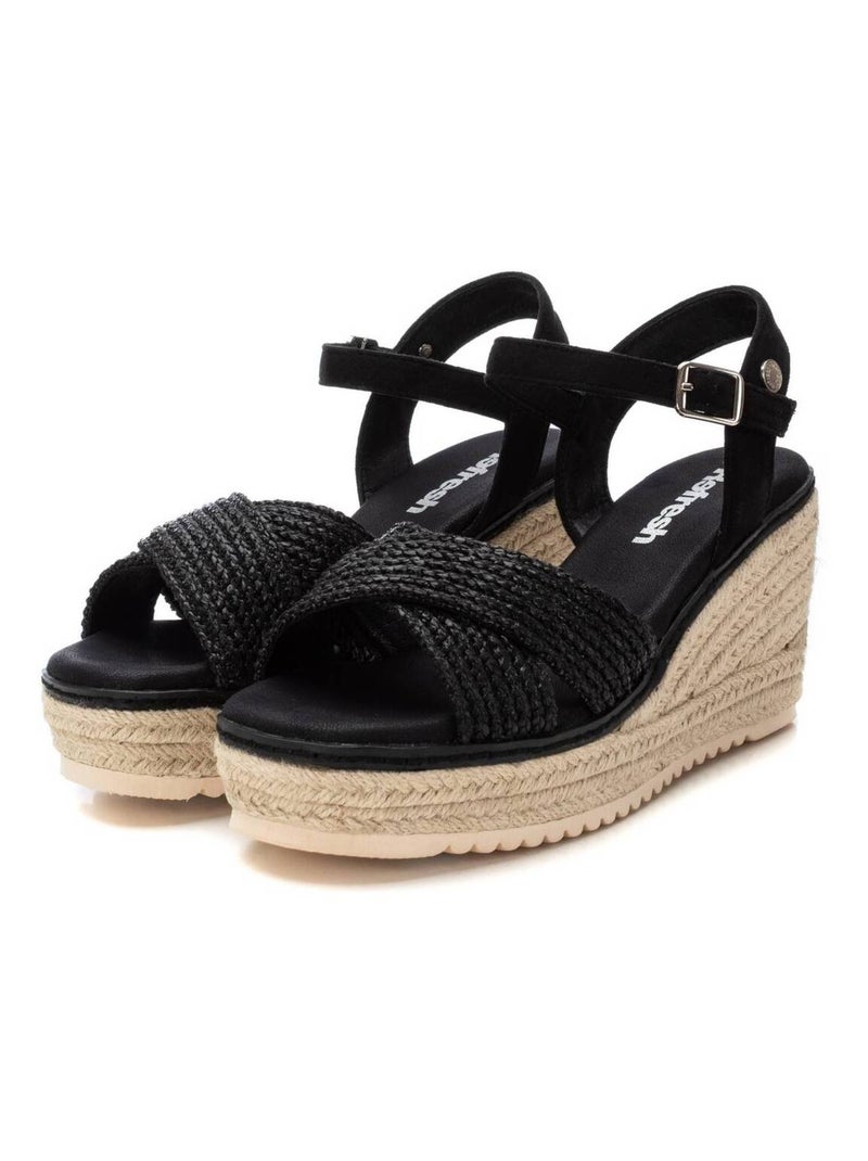 Sandales compensées femme Noir - Kiabi