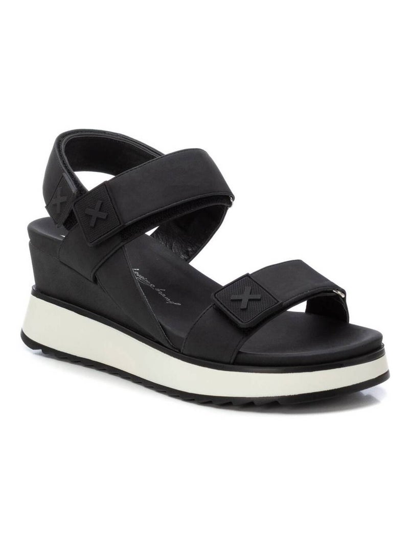 Sandales compensées femme Noir - Kiabi