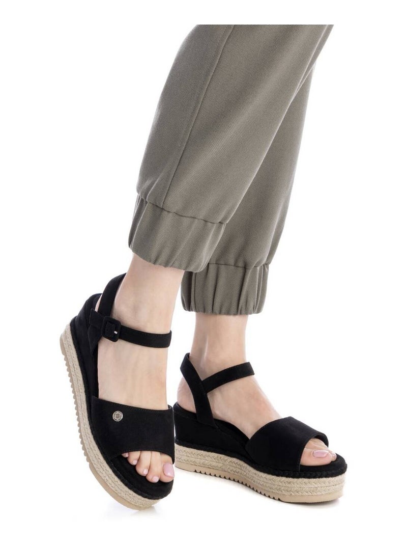 Sandales compensées femme Noir - Kiabi