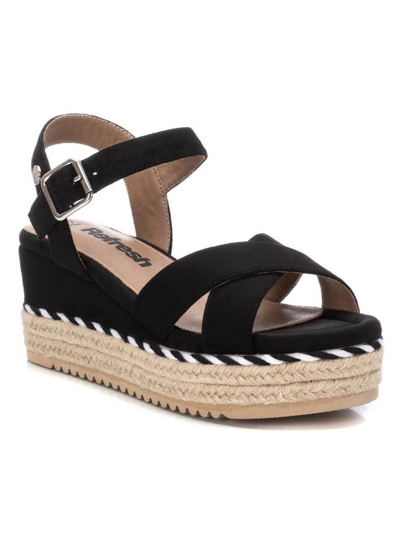 Sandales compensées femme Noir - Kiabi