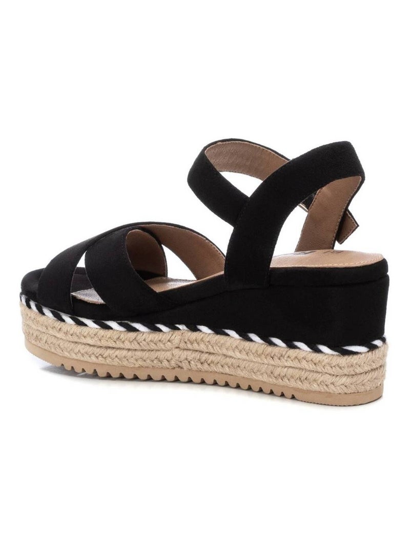 Sandales compensées femme Noir - Kiabi