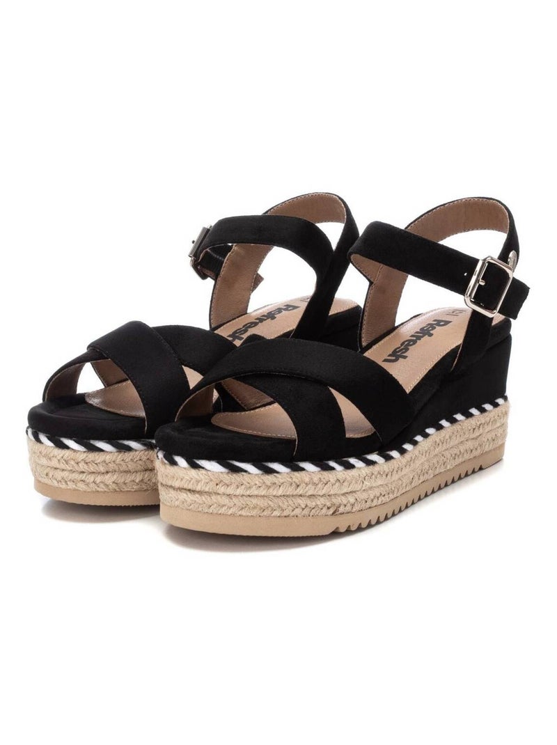Sandales compensées femme Noir - Kiabi