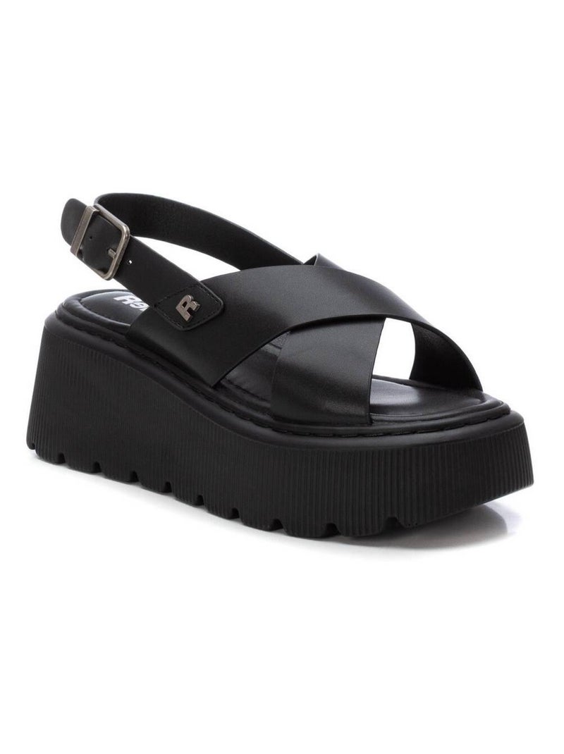 Sandales compensées femme Noir - Kiabi