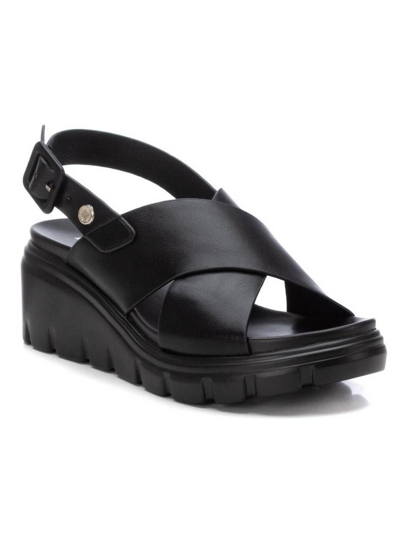 Sandales compensées femme Noir - Kiabi