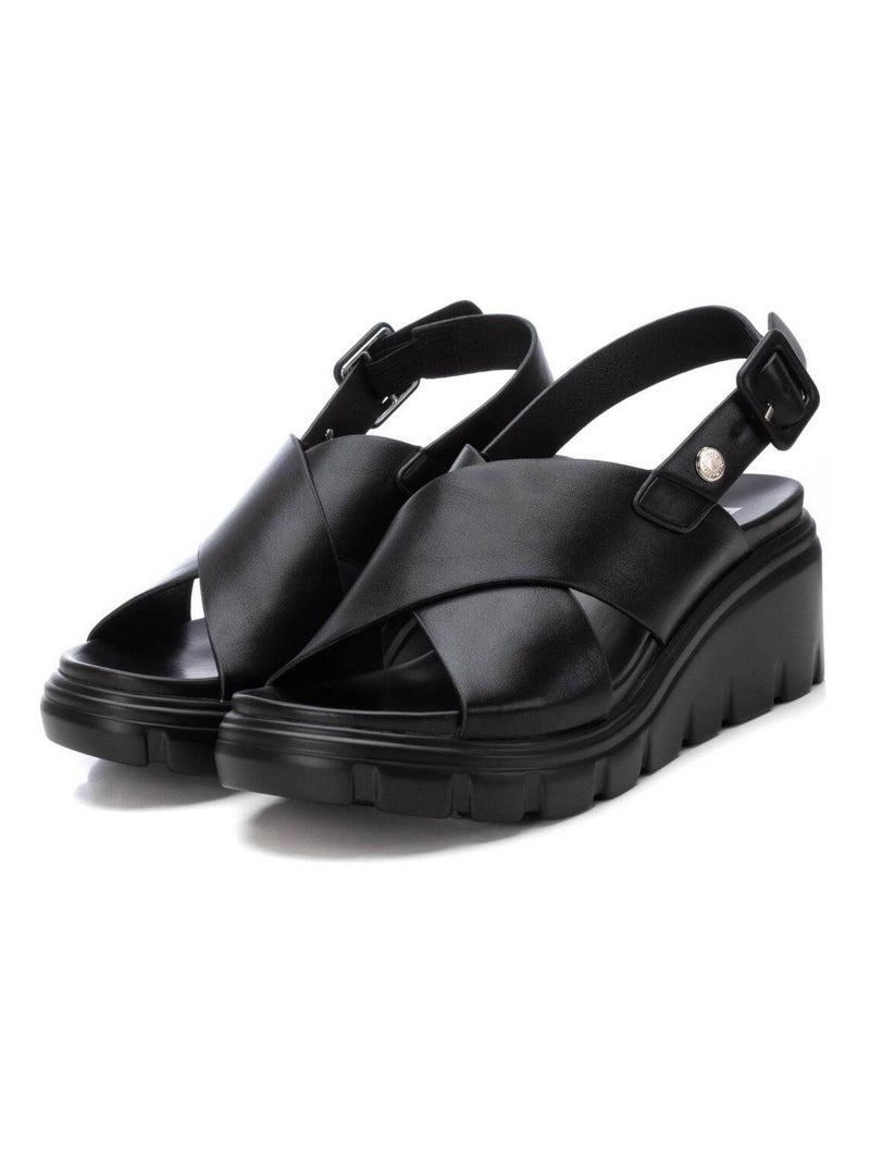 Sandales compensées femme Noir - Kiabi