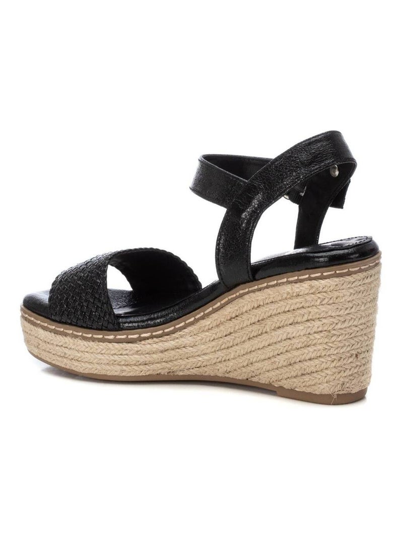 Sandales compensées femme Noir - Kiabi