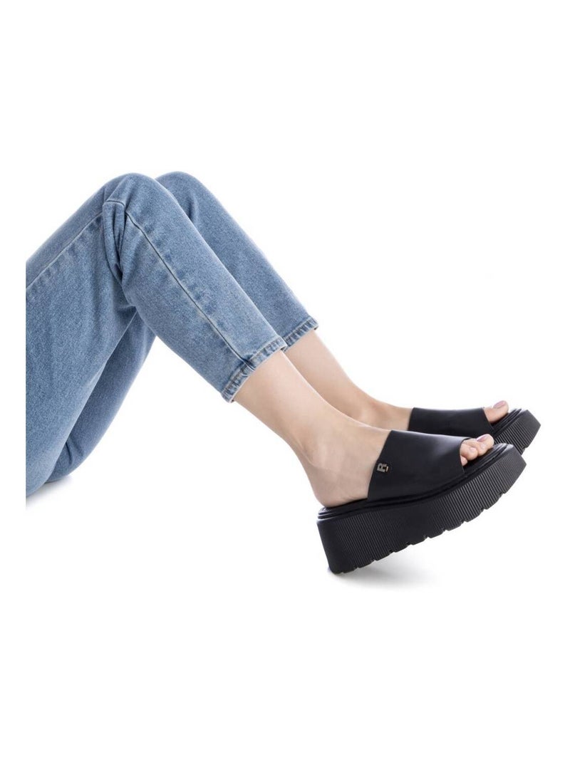 Sandales compensées femme Noir - Kiabi