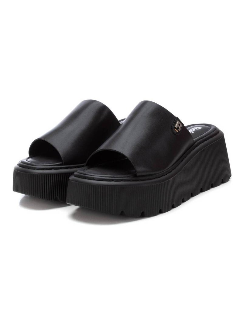 Sandales compensées femme Noir - Kiabi
