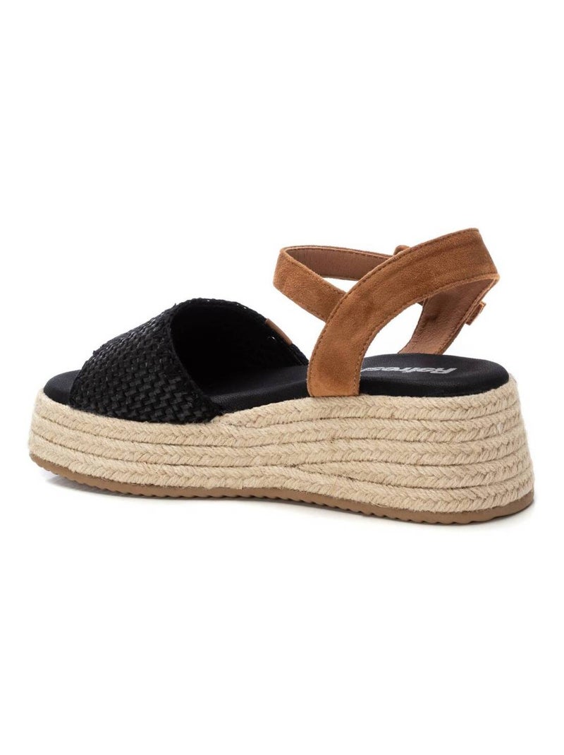 Sandales compensées femme Noir - Kiabi