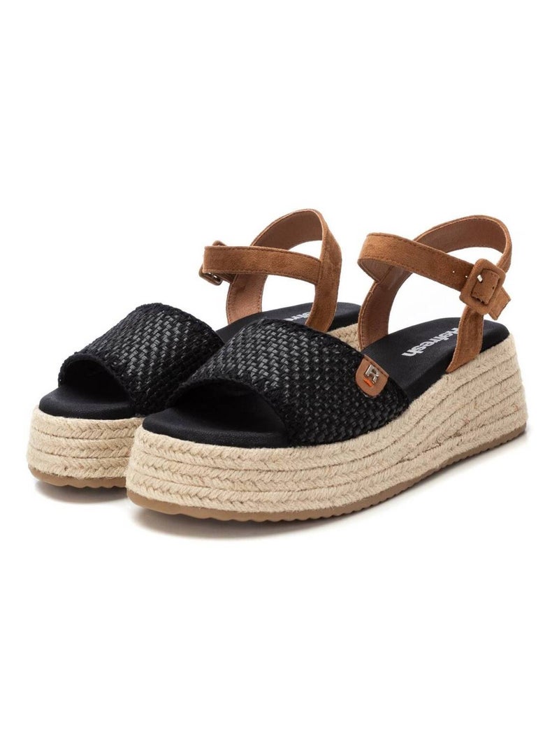 Sandales compensées femme Noir - Kiabi