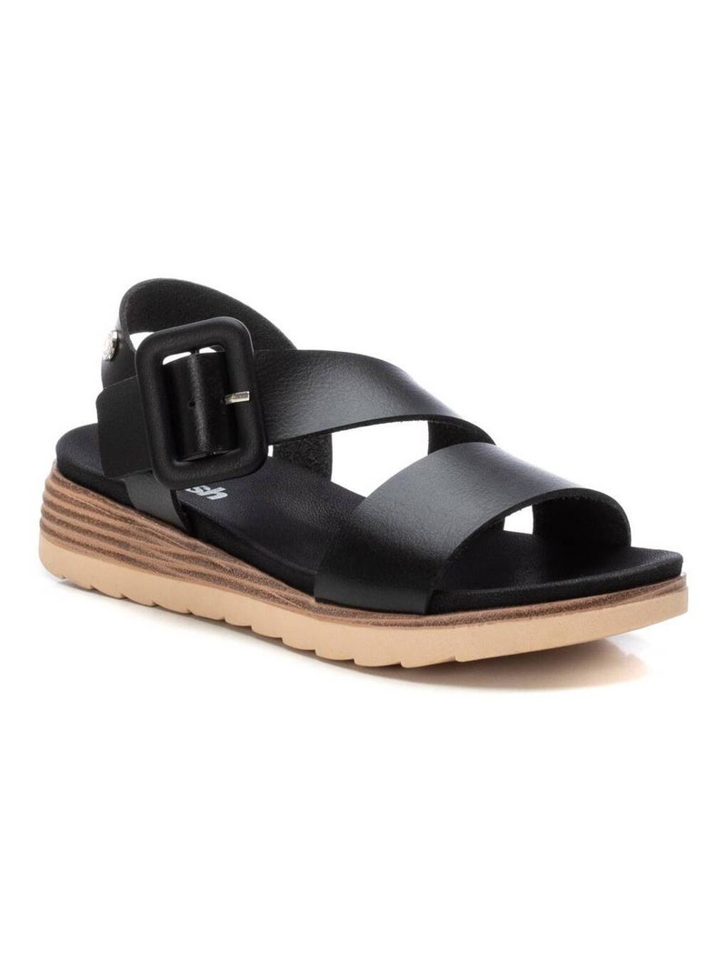 Sandales compensées femme Noir - Kiabi
