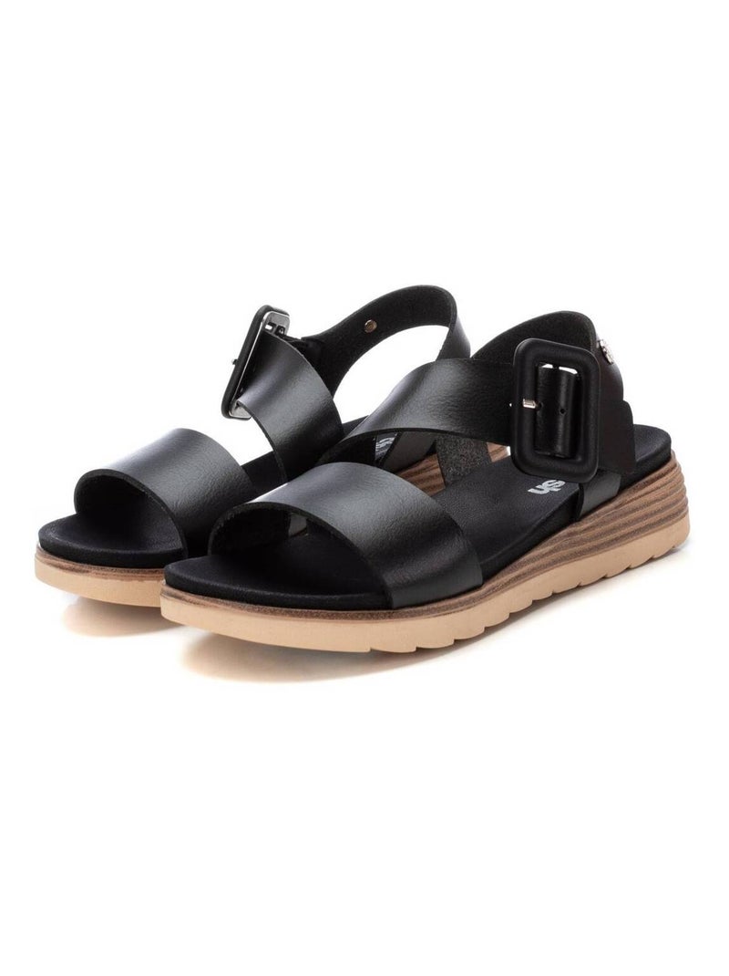 Sandales compensées femme Noir - Kiabi