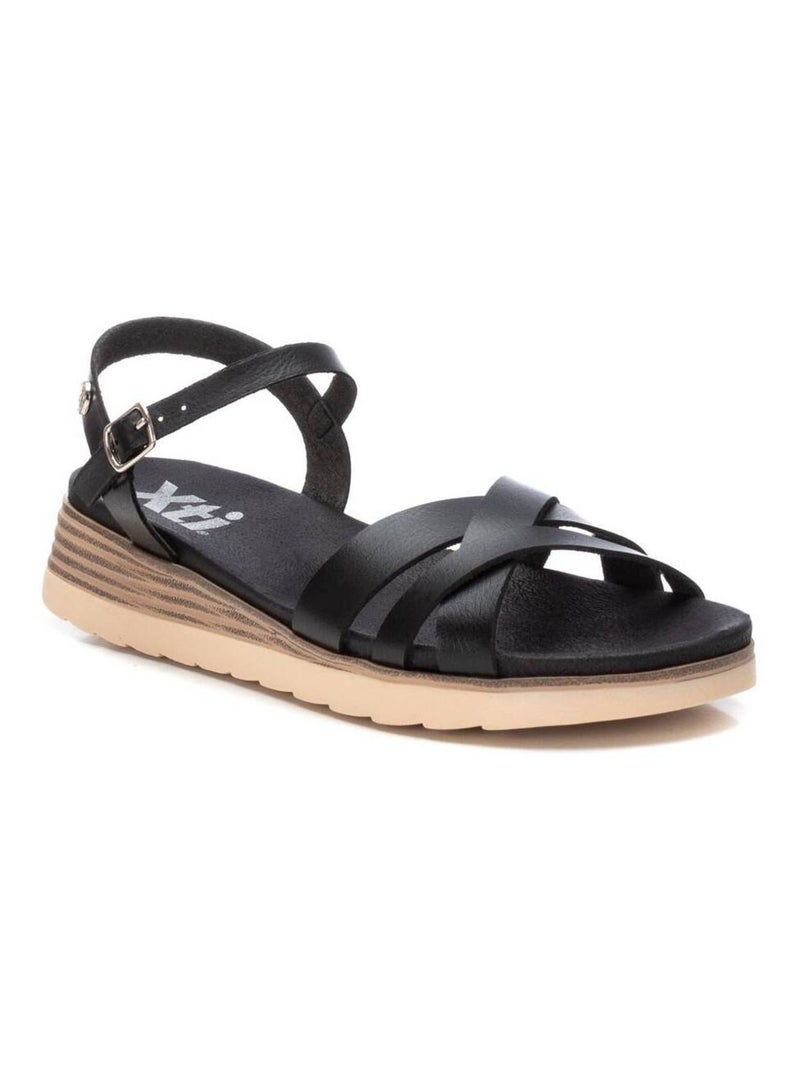 Sandales compensées femme Noir - Kiabi