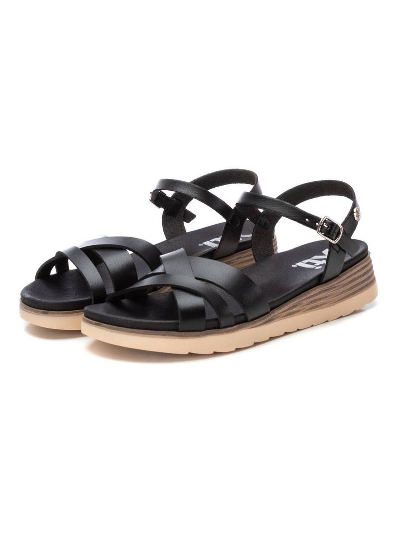 Sandales compensées femme Noir - Kiabi