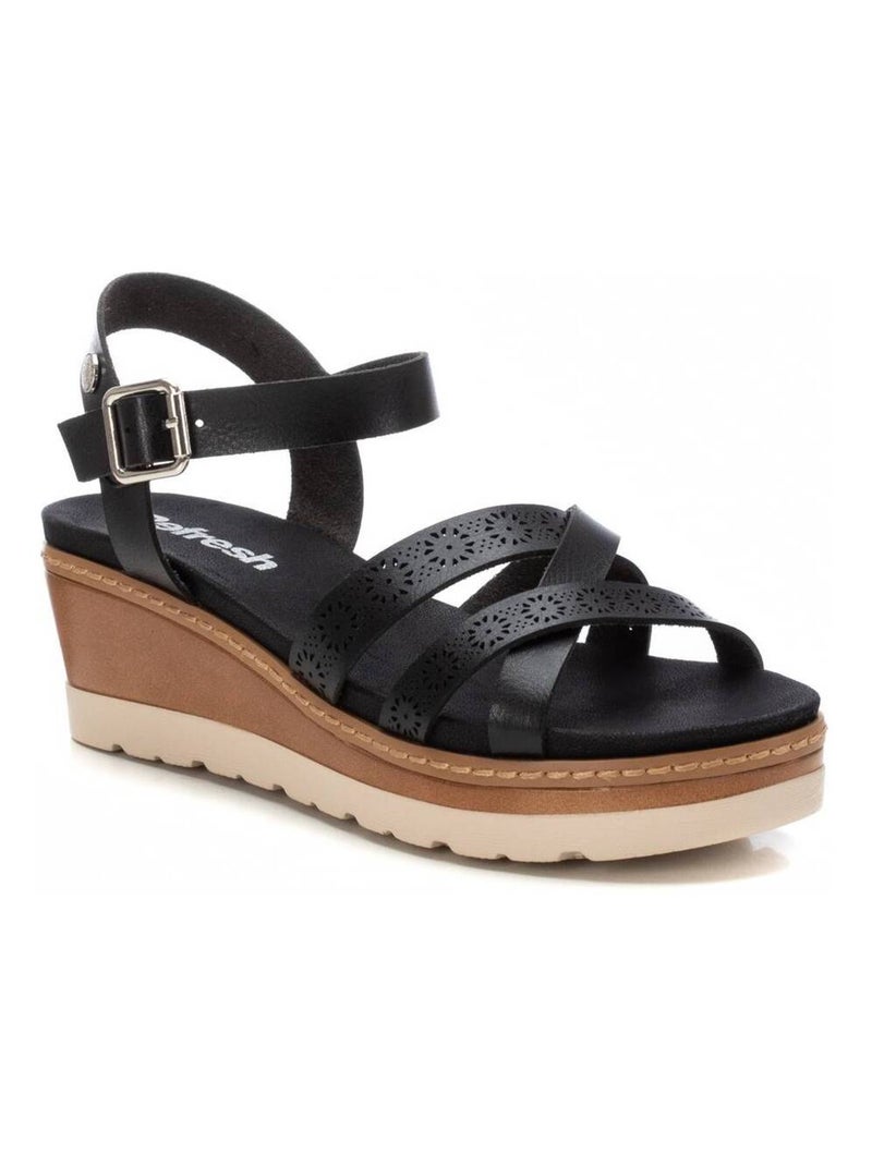 Sandales compensées femme Noir - Kiabi