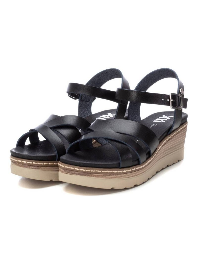 Sandales compensées femme Noir - Kiabi