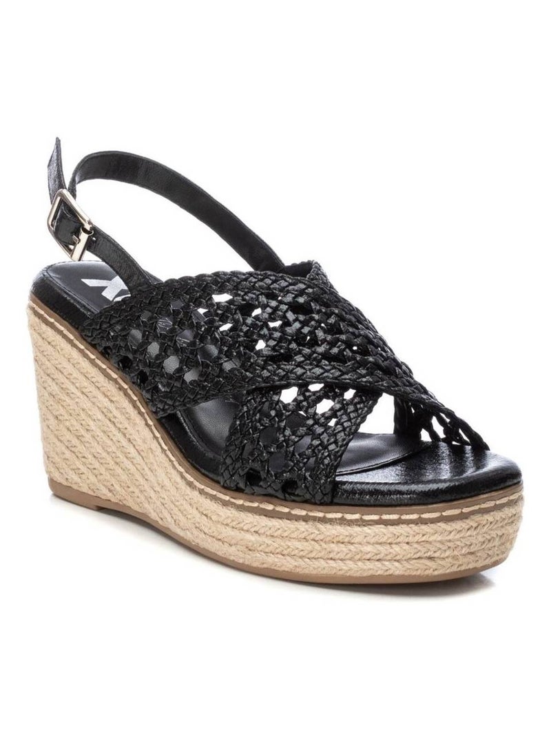 Sandales compensées femme Noir - Kiabi