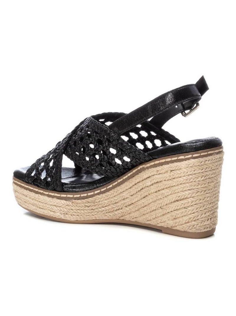 Sandales compensées femme Noir - Kiabi