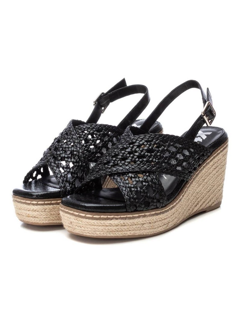 Sandales compensées femme Noir - Kiabi