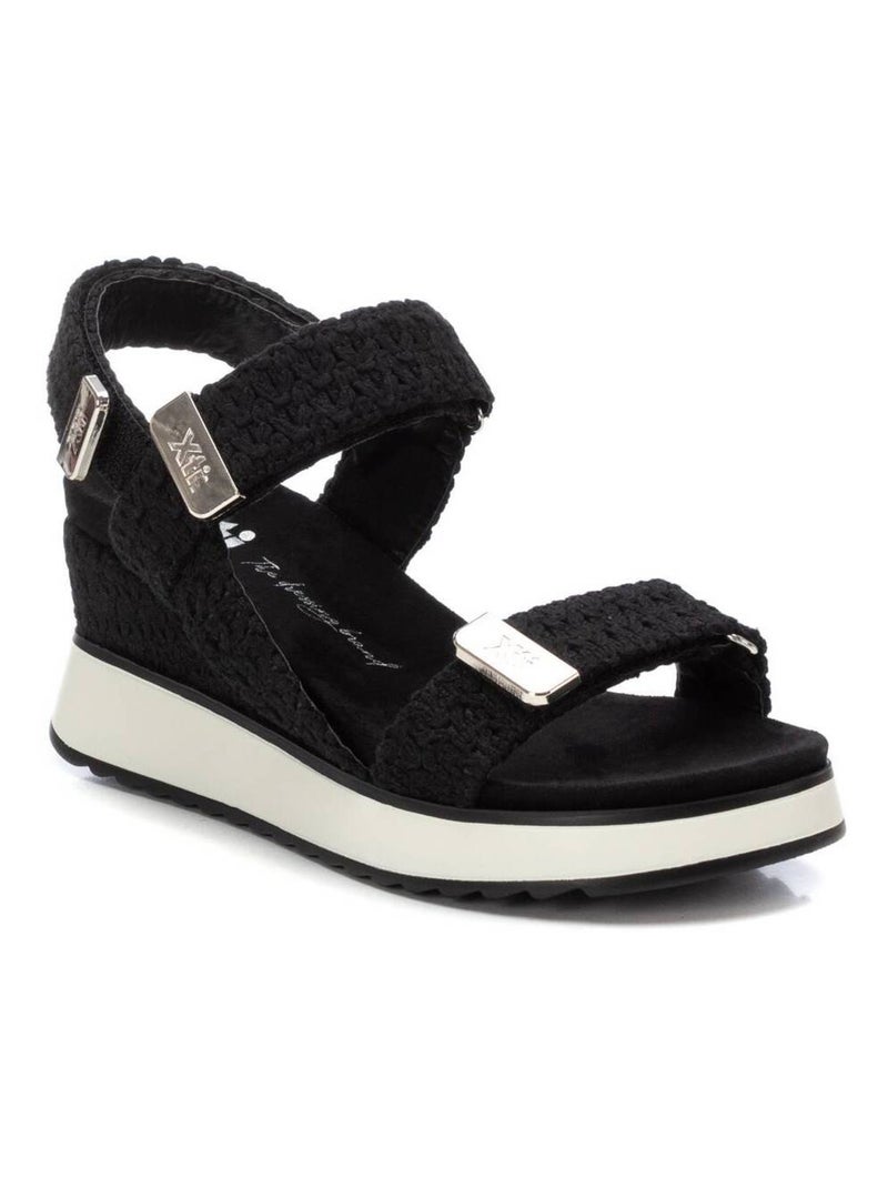 Sandales compensées femme Noir - Kiabi