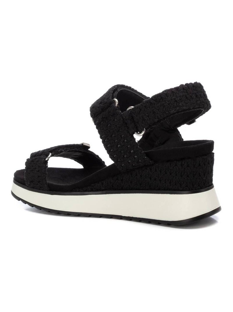 Sandales compensées femme Noir - Kiabi