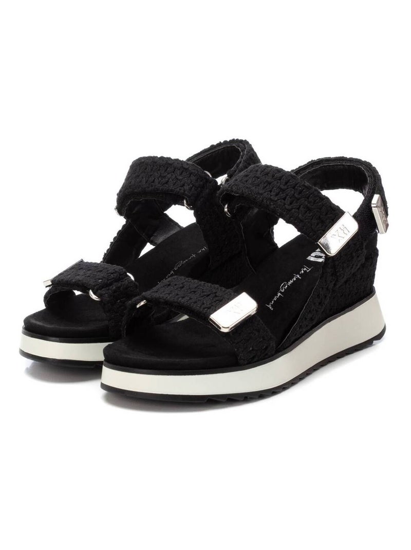 Sandales compensées femme Noir - Kiabi