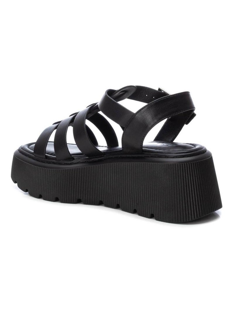 Sandales compensées femme Noir - Kiabi