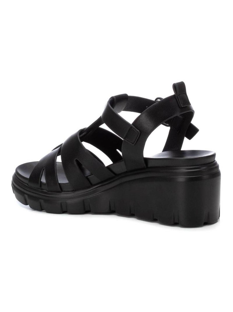 Sandales compensées femme Noir - Kiabi