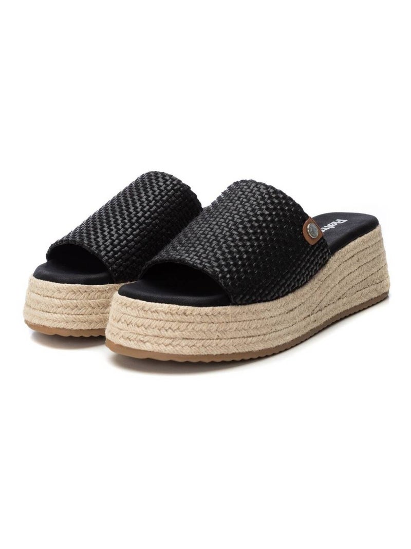 Sandales compensées femme Noir - Kiabi