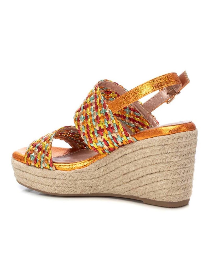 Sandales compensées femme Orange - Kiabi