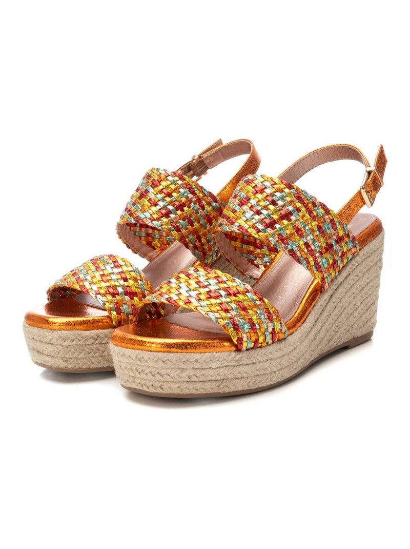 Sandales compensées femme Orange - Kiabi