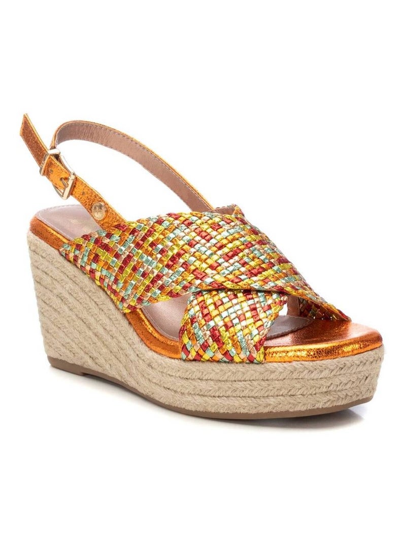 Sandales compensées femme Orange - Kiabi