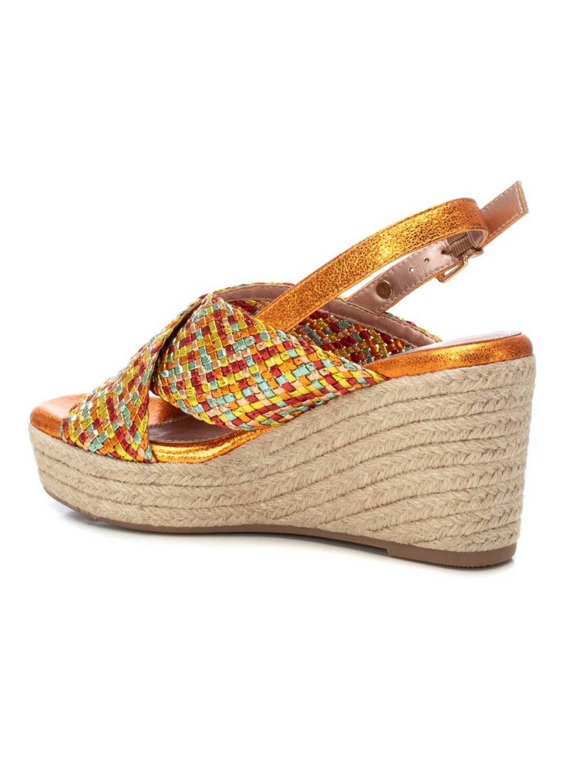 Sandales compensées femme Orange - Kiabi