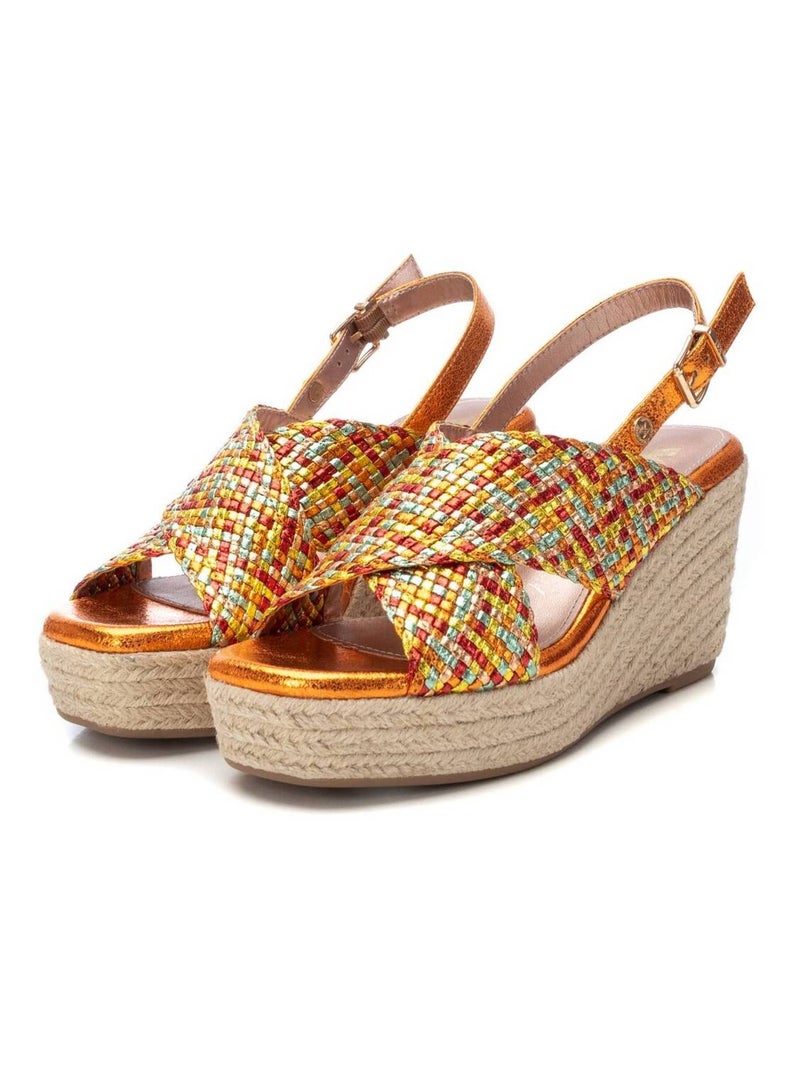 Sandales compensées femme Orange - Kiabi